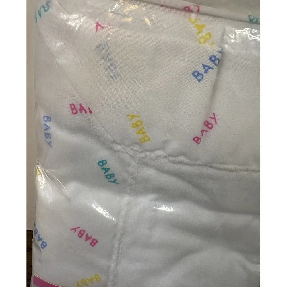 New Vintage Quiltex Baby Quilt Receiving Blanket Crib Nursery Bedding Decor